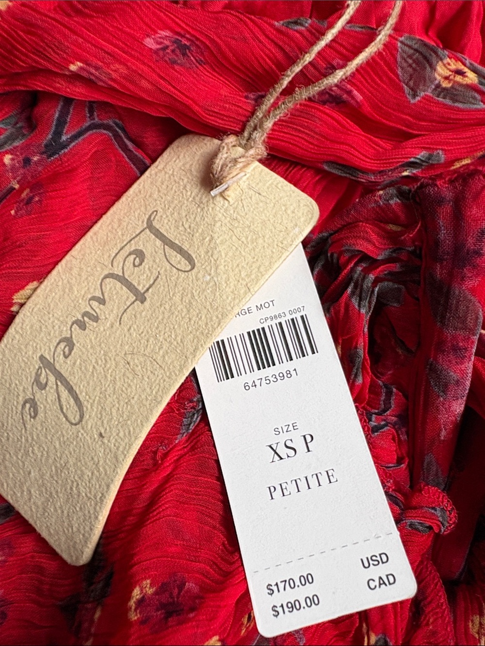 Letmebe Red Floral Long-Sleeve Mini Dress - Picture 6 of 8